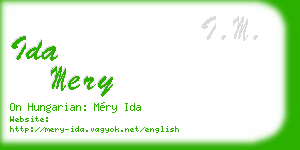 ida mery business card